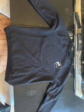 Alphalete Black Crewneck Sweatshirt with White Chest Logo